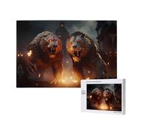 Phayah Two Monsters Jigsaw Puzzles For Adults 1000 Pieces.Home Decor Birthday Party For Men Women 29.5 X 19.7"