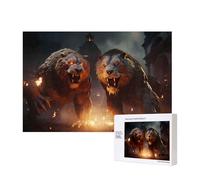 Phayah Two Monsters Jigsaw Puzzles For Adults 300 Pieces.Home Decor Birthday Party For Men Women 15.7 X 11"