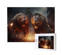 Phayah Two Monsters Jigsaw Puzzles For Adults 500 Pieces.Home Decor Birthday Party For Men Women 20.4 X 15"