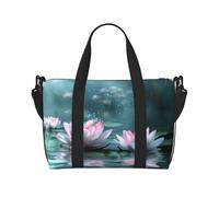 Phayah Two Pink Lotus Blossoms Weekender Bags For Women, Travel Duffel Bag Overnight Weekend Bag Sports Gym Tote Bag Crossbody Bag
