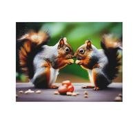 PHAYAH Two Squirrels Eating Pattern Ultra-Soft Micro Blanket Flannel Blankets for Couch Sofa Bed Living Room Office Lunch Break 50"X40"