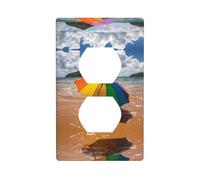 Phayah Umbrella by The Sea Pattern Decorative Outlet Covers Receptacle Duplex Light Switch Plate Single Dual Plug Covers