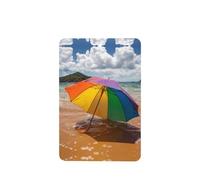 Phayah Umbrella By The Sea Pattern Lavender Scent Car Air Freshener Rectangle Card Hanging Hanging Scented Card 4 Pcs For Cars Closet Drawer