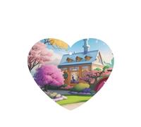 Phayah Unicorn Fairy Tale Pattern Lavender Scent Car Air Freshener Heart Shape Card Hanging Hanging Scented Card 4 Pcs For Cars Closet Drawer