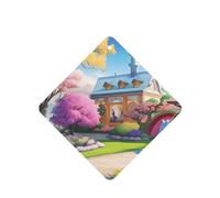 Phayah Unicorn Fairy Tale Pattern Lavender Scent Car Air Freshener Square Card Hanging Hanging Scented Card 4 Pcs For Cars Closet Drawer
