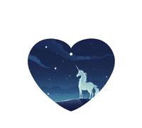 Phayah Unicorn Under The Stars Pattern Lavender Scent Car Air Freshener Heart Shape Card Hanging Hanging Scented Card 6 Pcs For Cars Closet Drawer