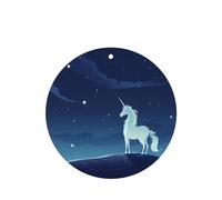 Phayah Unicorn Under The Stars Pattern Lavender Scent Car Air Freshener Round Shape Card Hanging Hanging Scented Card 6 Pcs For Cars Closet Drawer