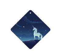 Phayah Unicorn Under The Stars Pattern Lavender Scent Car Air Freshener Square Card Hanging Hanging Scented Card 6 Pcs For Cars Closet Drawer