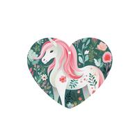 Phayah Unicorn With Pink Hair Pattern Lavender Scent Car Air Freshener Heart Shape Card Hanging Hanging Scented Card 6 Pcs For Cars Closet Drawer