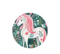Phayah Unicorn With Pink Hair Pattern Lavender Scent Car Air Freshener Round Shape Card Hanging Hanging Scented Card 6 Pcs For Cars Closet Drawer