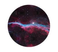 PHAYAH Universe Galaxy Pattern Round Mouse Pad Waterproof Non-Slip Rubber Base Desktop Protection Mat Diameter 7.9 Inches