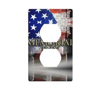 Phayah Us Military Soldiers Patriotic Memorial Day Pattern Wall Plateoutlet Cover, Decorative Wall Plate Size 4.5x2.76 Inches for Residential and Commercial Areas