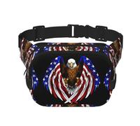 Phayah Usa Flag Patriotic Eagle Men Women Hip Bum Bag With Adjustable Strap For Outdoors Workout Traveling Casual Running Hiking Cycling