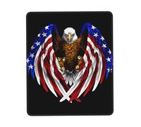 PHAYAH Usa Flag Patriotic Eagle Pattern Mouse Pad Designs,Portable Office Non-Slip Rubber Base Wireless Mouse Pad For Gaming Mat For Laptop, Office Home 10 X 12 Inch