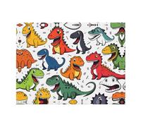 PHAYAH Various Dinosaur Expressions Pattern Ultra-Soft Micro Blanket Flannel Blankets for Couch Sofa Bed Living Room Office Lunch Break 80"X60"