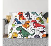 PHAYAH Various Dinosaur Expressions Pattern Ultra-Soft Micro Blanket Flannel Blankets for Couch Sofa Bed Living Room Office Lunch Break 40"X30"