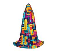 PHAYAH Vector Maze Pattern Hooded Poncho Unisex Christmas Hoodie For Cosplay Halloween Costume Party Masquerade Large