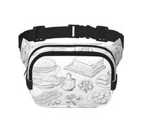 Phayah Vegetables And Pasta Men Women Hip Bum Bag With Adjustable Strap For Outdoors Workout Traveling Casual Running Hiking Cycling
