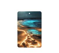Phayah View Under The Moon Pattern Lavender Scent Car Aroma Rectangle Hanging Fragrance Tablet Car Interior Fragrance Freshener 6p