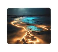 PHAYAH View Under The Moon Pattern Mouse Pad with Anti-Fray Stitching with Non-Slip Rubber Base, Gaming Mouse Mat for Laptop, Office & Home 7 X 8.6 in