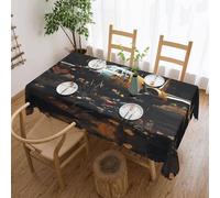 PHAYAH Vintage Aircraft Machinery Pattern Tablecloth 54"X 72" Decorative Tablecloths Washable Table Suitable Cover, Home, Wedding, Restaurant Camping