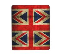 Phayah Vintage British Flag Pattern Mouse Pad with Anti-Fray Stitching with Non-Slip Rubber Base, Gaming Mouse Mat for Laptop, Office & Home 8.3 X 10.3 in