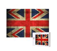 Phayah Vintage British Flag Pattern Puzzle Unique Jigsaw Wall Art Picture For Home Decoration 300 Pcs