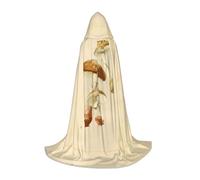 PHAYAH Vintage Edible Mushrooms Pattern Halloween Adult Hooded Robe Cape, Women'S Men'S Halloween Dress Up Party Cosplay Costumes L