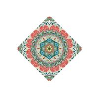 Phayah Vintage Mandala Flowers Pattern Lavender Scent Car Air Freshener Square Card Hanging Hanging Scented Card 4 Pcs For Cars Closet Shoe