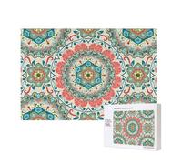 Phayah Vintage Mandala Flowers Puzzles For Adults 300 Pieces For Home Decor Intelligence Development Toys 15.7 X 11"