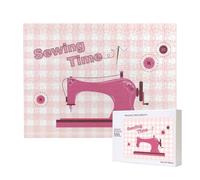 Phayah Vintage Pink Sewing Machine Pattern Puzzle Unique Jigsaw Wall Art Picture For Home Decoration 500 Pcs