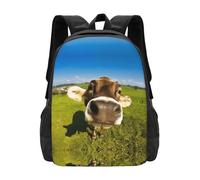 PHAYAH Wallpaper Desktop Cow Pattern Casual Shoulders Classical Basic Travel Backpack Travel And Outdoor Activities Resistant