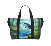 Phayah Whale Swimming In The Forest Weekender Bags For Women, Travel Duffel Bag Overnight Weekend Bag Sports Gym Tote Bag Crossbody Bag