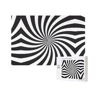 Phayah White Black Swirl Design Pattern Puzzle Unique Jigsaw Wall Art Picture For Home Decoration 300 Pcs