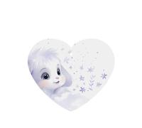 Phayah White Cartoon Bunny Pattern Lavender Scent Car Aroma Heart Shape Hanging Fragrance Tablet Car Interior Fragrance Freshener 4p