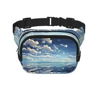 Phayah White Clouds Over The Sea Men Women Hip Bum Bag With Adjustable Strap For Outdoors Workout Traveling Casual Running Hiking Cycling