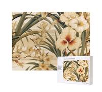 Phayah White Flowers Jigsaw Puzzles For Adults 500 Pieces.Home Decor Birthday Party For Men Women 20.4 X 15"