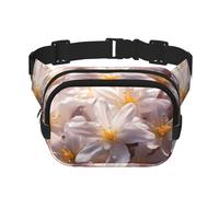 Phayah White Jasmine Flower Men Women Hip Bum Bag With Adjustable Strap For Outdoors Workout Traveling Casual Running Hiking Cycling