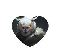 Phayah White Owl Pattern Lavender Scent Car Air Freshener Heart Shape Card Hanging Hanging Scented Card 6 Pcs For Cars Closet Drawer