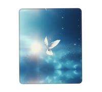 PHAYAH White Pigeon Pattern Mouse Pads, Portable Wireless Mouse Pad, Non-Slip Rubber Base Laptop Mousepad Smooth Surface for Office & Travel 10 X 12 Inch
