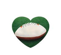 Phayah White Rugby Ball Pattern Lavender Scent Car Aroma Heart Shape Hanging Fragrance Tablet Car Interior Fragrance Freshener 6p