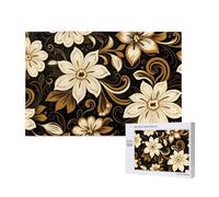 Phayah White Seven Petal Flower Jigsaw Puzzles for Adults 1000 Pieces.Home Decor Birthday Party for Men Women 29.5 X 19.7