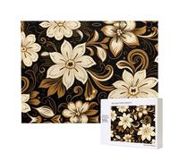Phayah White Seven Petal Flower Jigsaw Puzzles for Adults 500 Pieces.Home Decor Birthday Party for Men Women 20.4 X 15