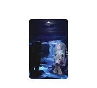 Phayah White Tiger And Black Panthers Pattern Lavender Scent Car Air Freshener Rectangle Card Hanging Hanging Scented Card 6 Pcs For Cars Closet Shoe