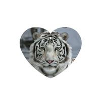 Phayah White Tiger Pattern Lavender Scent Car Air Freshener Heart Shape Card Hanging Hanging Scented Card 4 Pcs For Cars Closet Shoe