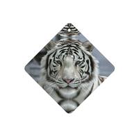 Phayah White Tiger Pattern Lavender Scent Car Air Freshener Square Card Hanging Hanging Scented Card 6 Pcs For Cars Closet Shoe
