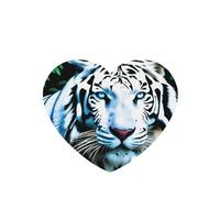 Phayah White Tiger With Blue Eyes Pattern Lavender Scent Car Air Freshener Heart Shape Card Hanging Hanging Scented Card 4 Pcs For Cars Closet Shoe