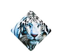 Phayah White Tiger With Blue Eyes Pattern Lavender Scent Car Air Freshener Square Card Hanging Hanging Scented Card 6 Pcs For Cars Closet Shoe