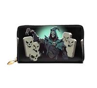 PHAYAH Wicked Witch Pattern Wallet Women Leather Wallet Credit Card Holder Clutch Long Ladies Billfold