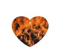 Phayah Wildfire Burning Pattern Lavender Scent Car Air Freshener Heart Shape Card Hanging Hanging Scented Card 6 Pcs For Cars Closet Drawer